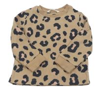 Béžovo-tmavosivé vzorované fleecové tričko M&S