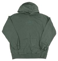 Zelenošedá mikina s nápisom a kapucňou M&S