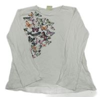 Bílé triko s motýly Zara