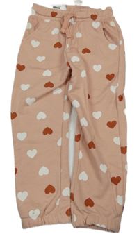 Nové - Svetloružové tepláky so srdiečkami Lupilu