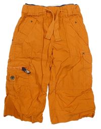 Oranžové plátěné cargo kalhoty  H&M