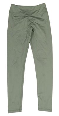 Khaki športové legíny H&M