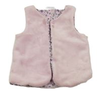 Svetloružová chlpatá podšitá vesta So Cute