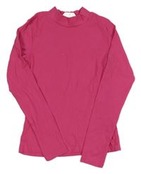 Růžové žebrované triko H&M