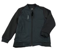 Černo-anrtracitová propínací funkční sportovní mikina Decathlon