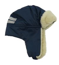 Tmavomodrá šusťáková zateplená beranice H&M