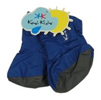 Nové - Tmavomodro-sivé nepromokavé šušťákové cápačky Kozi Kidz