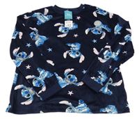 Nové - Tmavomodrá plyšová pyžamová mikina se Stitchem Disney + George 