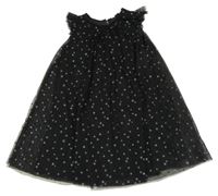 Černé tylové šaty s hvězdičkami H&M