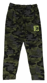 Khaki army športové tepláky s nápisom Infinity