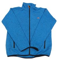 Modro-černá melírovaná pletená propínací funkční mikina s logem Trespass