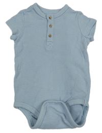 Světlemodré vzorované body s knoflíčky So Cute