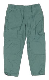 Zelenošedé plátenné cargo nohavice Dunnes