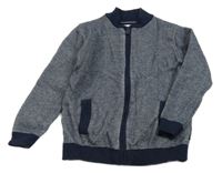 Tmavomodro-biela melírovaná prepínaci mikina Okaidi