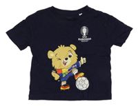 Tmavomodré futbalové tričko s medvedíkom