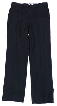 Tmavomodré společenské kalhoty s puky Zara