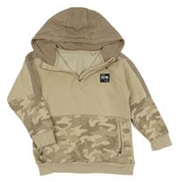 Béžovo-hnedá mikina s kapucňou George