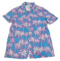 Tyrkysová košile s palmami M&S