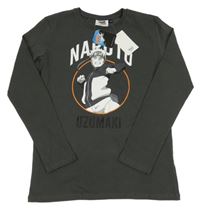 Nové - Tmavošedé triko Naruto Yigga