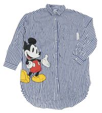 Modro-biela pruhovaná blúzková á tunika s Mickeym Zara