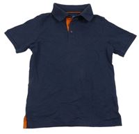 Tmavomodré polo tričko Tchibo