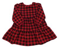 Červeno-čierne kockované šaty Old navy