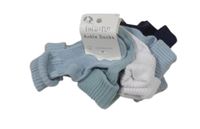Nové - 5pack - 3x modré  1x bílé + 1x tmavomodré žebrované ponožky F&F