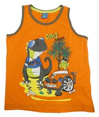 Oranžové tielko s dinosaurami Kiki&Koko