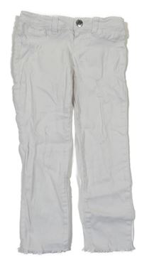 Biele skinny rifle s vyšúchaním Denim Co.