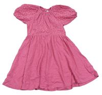 Ružové melírované šaty s madeirou Next