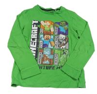 Zelené pyžamové tričko s Minecraft C&A