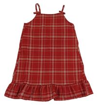 Červeno-biele kockované šaty H&M