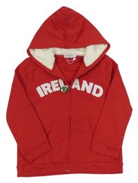 Červená prepínaci mikina s nápisem - IRELAND
