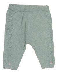 Mentolové melírované pletené turecké tepláky so vzorom Next