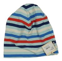 Nové - světlemodro-pruhovaná čepice maxomorrd