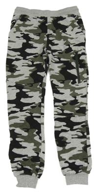 Šedo-army melírované tepláky INFINITY KIDS