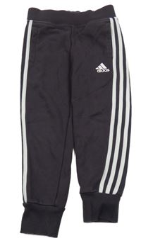 Tmavomodro-bílé tepláky Adidas