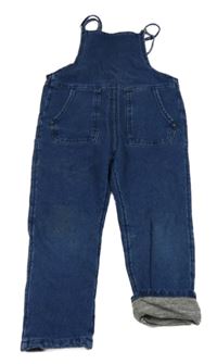 Tmavomodré teplákové rifľové na traké podšité nohavice Zara