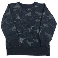 Čierna mikina s dinosaurami dopodopo