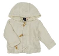 Smetanový propínací podšitý svetr s kapucí GAP