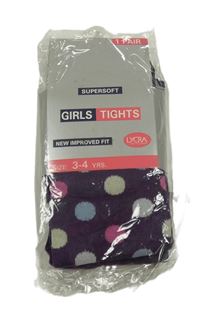 Nové - lilkové punčocháče s puntíky 