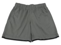 Tmavošedo-černé sportovní kraťasy ALEX