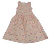 Svetloružové šaty s obrázkami LC WaIKIKI