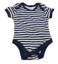 Tmavomodro-biele pruhované body George