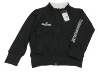 Nové - čierna prepínaci mikina s logy Spalding