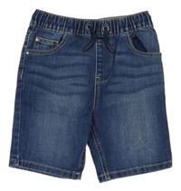 Modré teplákové rifľové kraťasy George