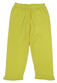Žlté capri legíny s volánikmi Kids