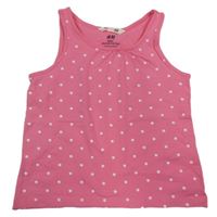 Ružovo-biely bodkovaná ý top H&M