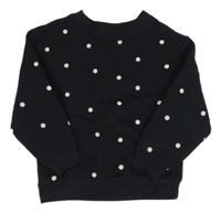 Čierno-biela bodkovaná á mikina H&M