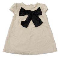 Smotanové šaty s mašlou H&M